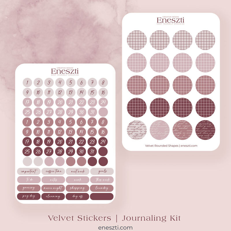 Velvet Journal Sticker Collection