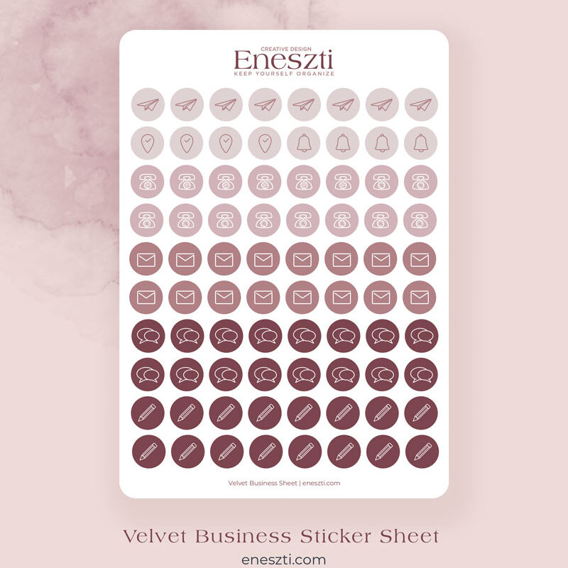 Velvet Business Sticker Sheet