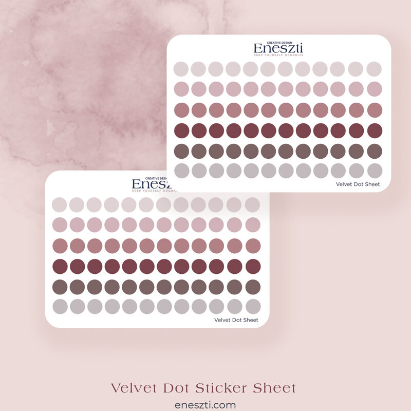 velvet dot sticker sheets