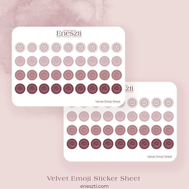 Velvet Emoji Sticker Sheet