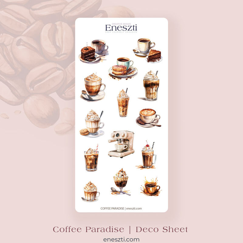 Coffee Paradise - Coffee Deco Sticker Sheet