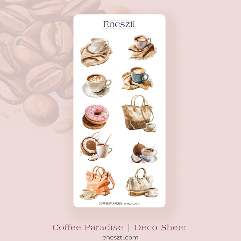 Coffee Paradise - Coffee Deco Sticker Sheet 2