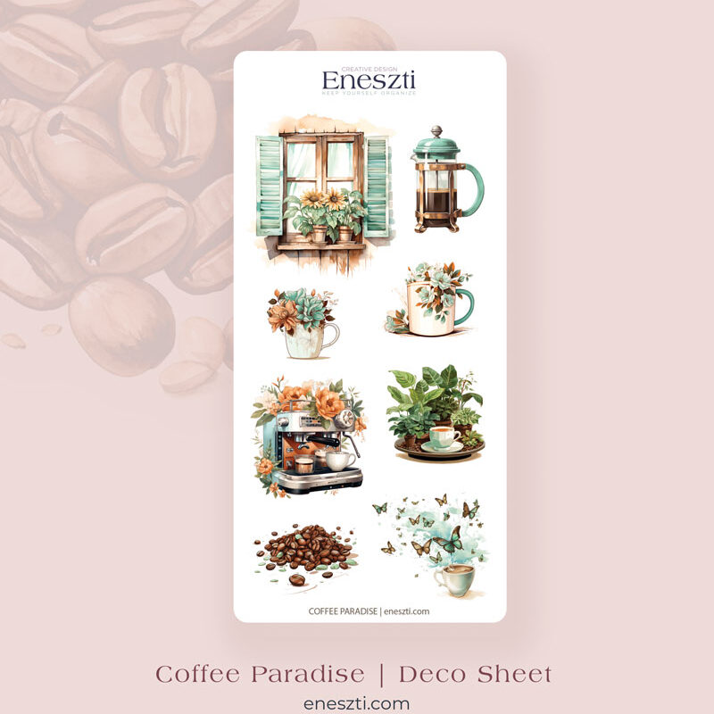 Coffee Paradise - Coffee Deco Sticker Sheet 3