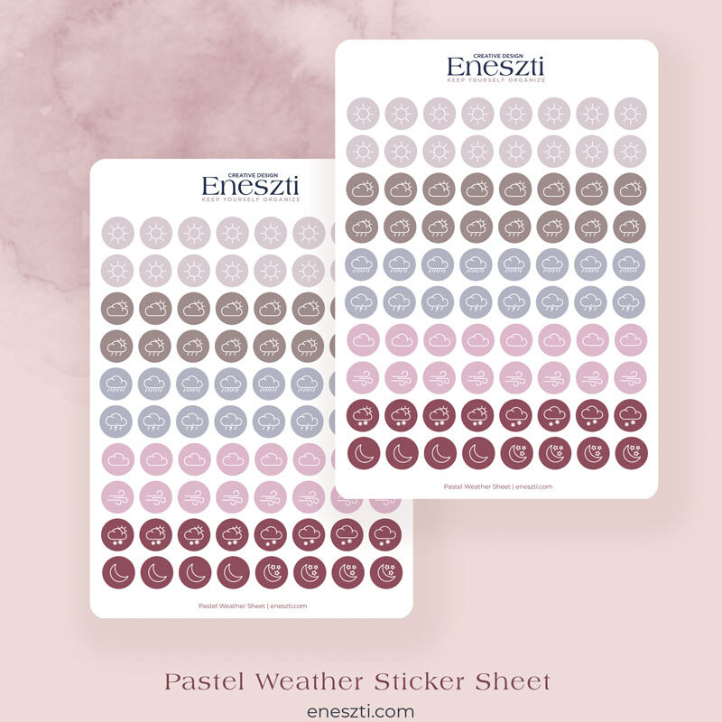 Pastel Weather Sticker Sheet