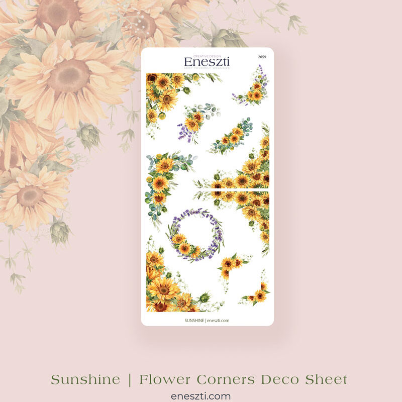 Sunshine - Sunflower Corners Sticker Sheet