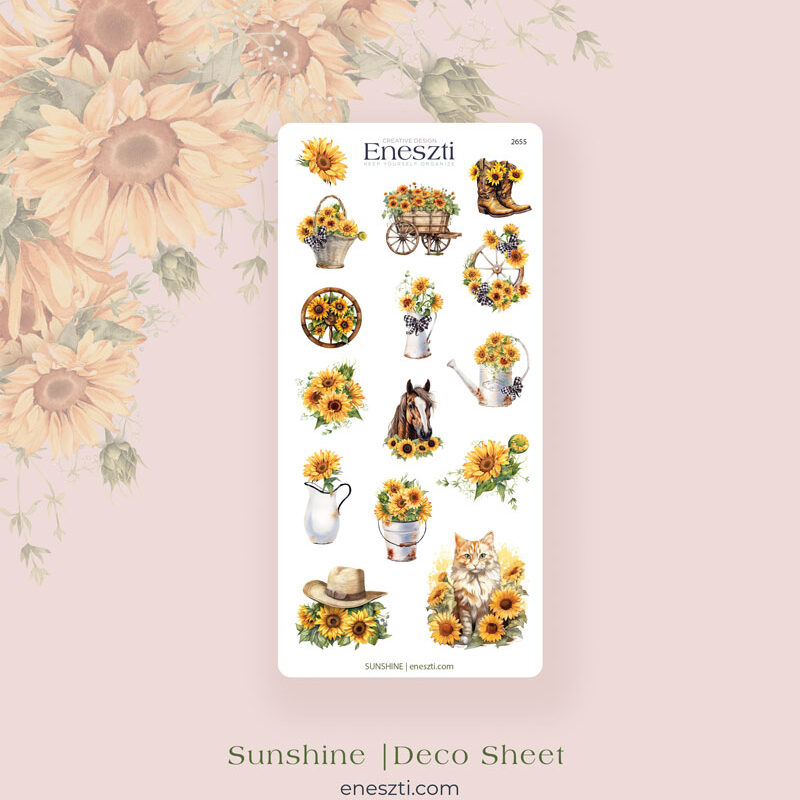 Sunshine - Sunflower Deco Sticker Sheet 1.0