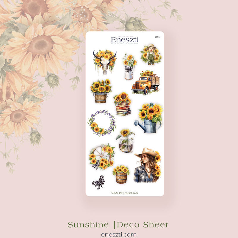 Sunshine - Sunflower Deco Sticker Sheet 2.0