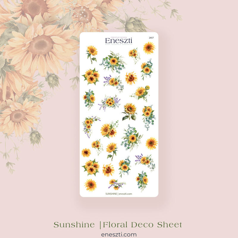 Sunshine - Sunflower Floral Deco Sticker Sheet 1.0