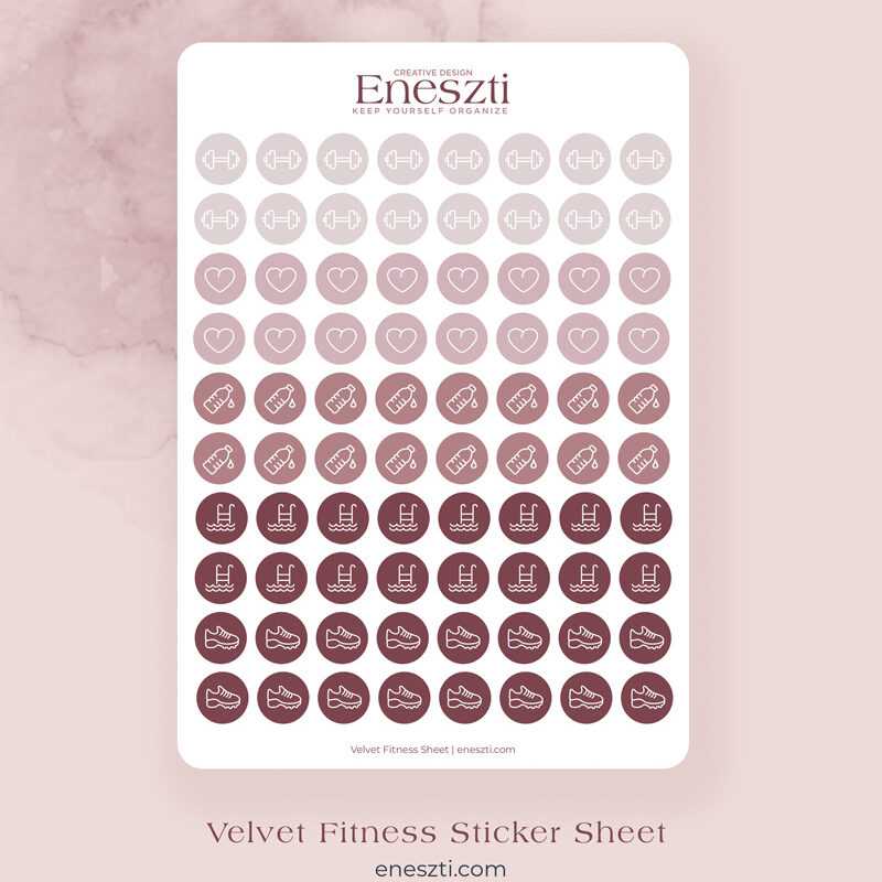 Velvet Fitnes Sticker Sheet