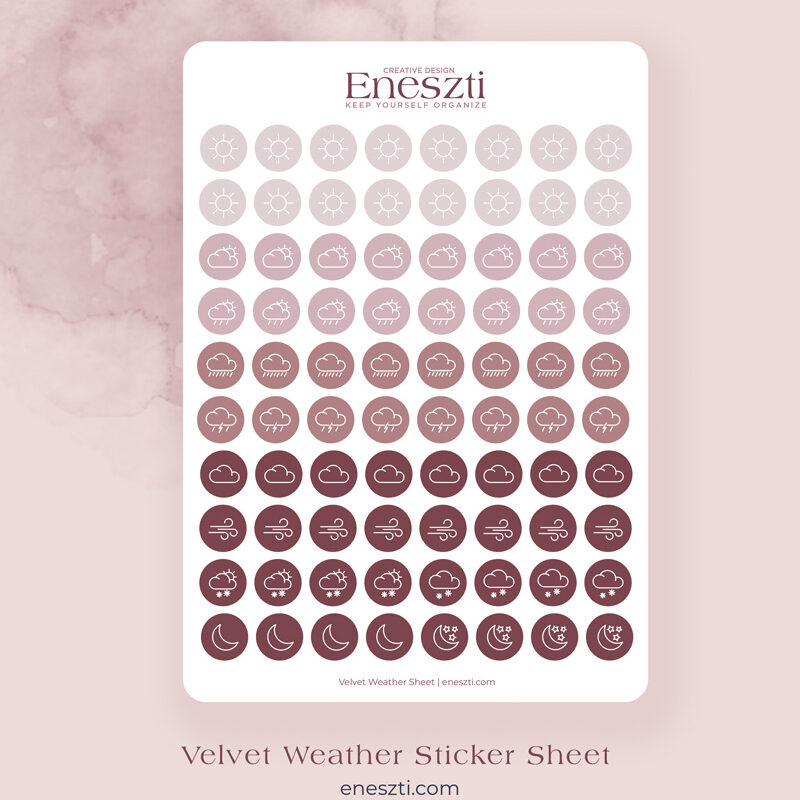 Velvet Weather Sticker Sheet