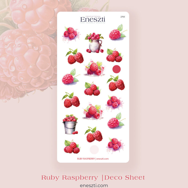 Ruby Raspberry Deco Sticker Sheet 1.0