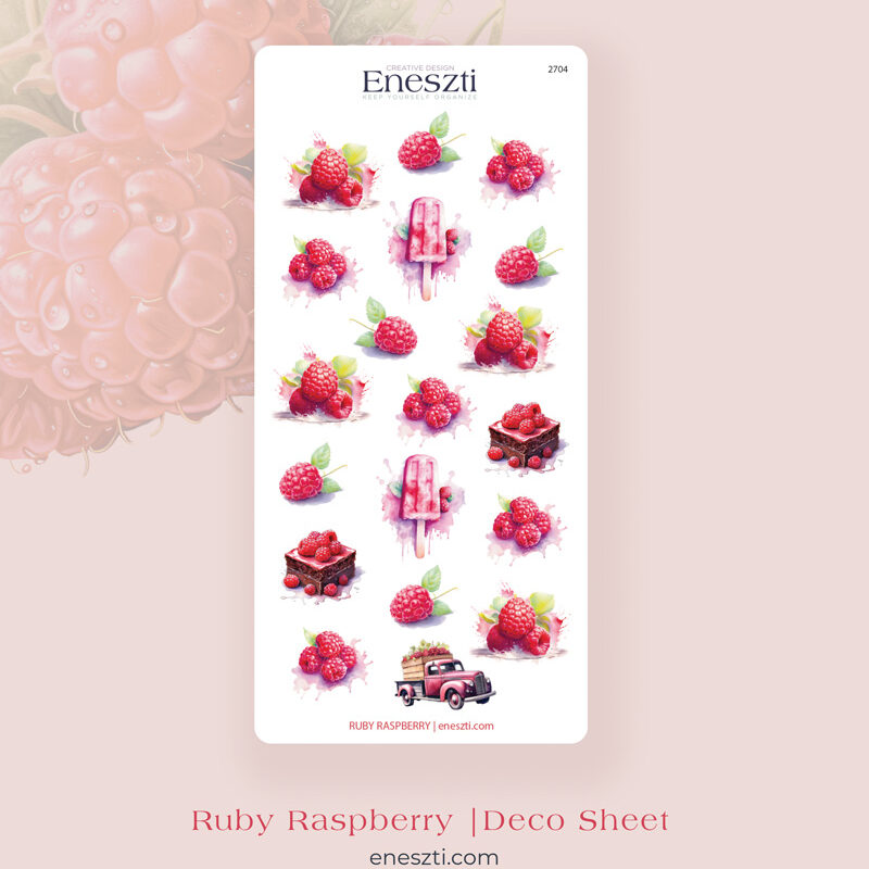 Ruby Raspberry Deco Sticker Sheet 2.0