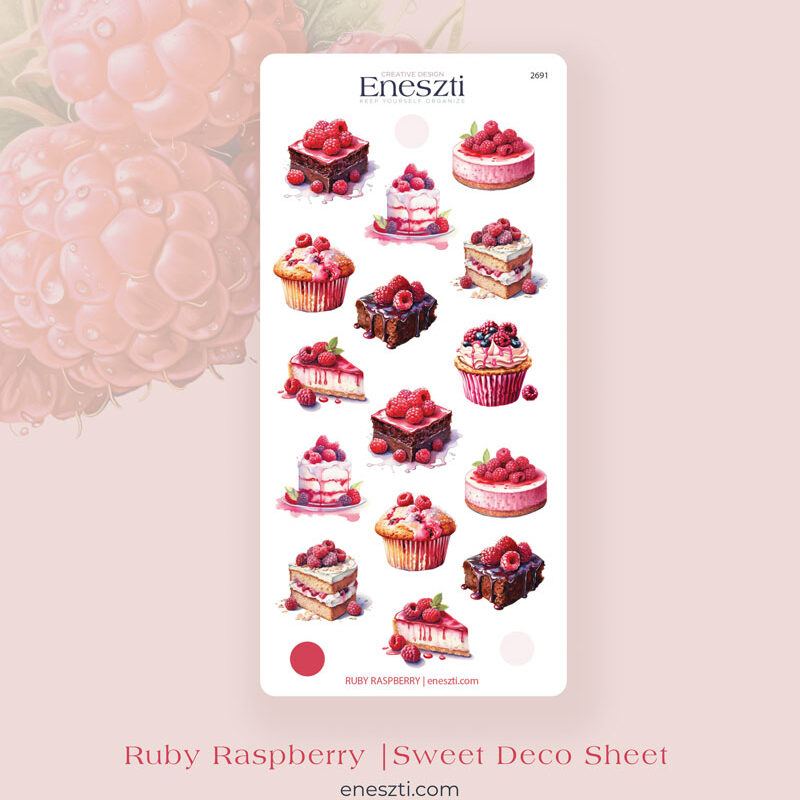 Ruby Raspberry Sweet Deco Sticker Sheet 2.0