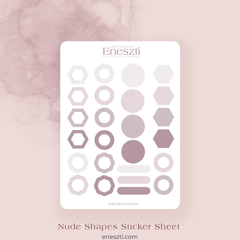 Powder Shape Sticker Sheet