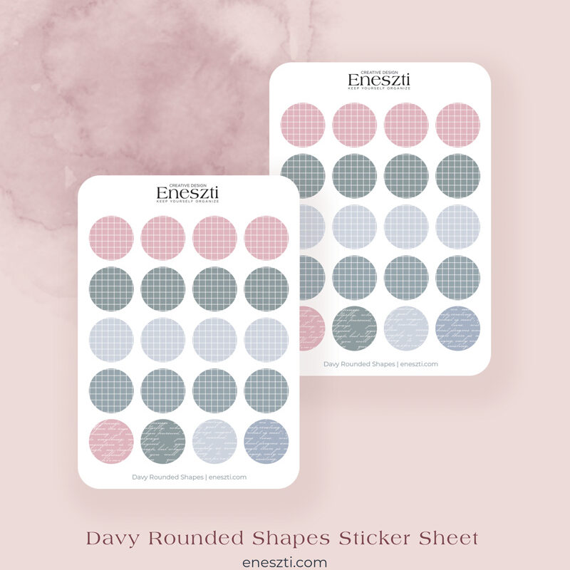 Davy Rounded Shape Sticker Sheet