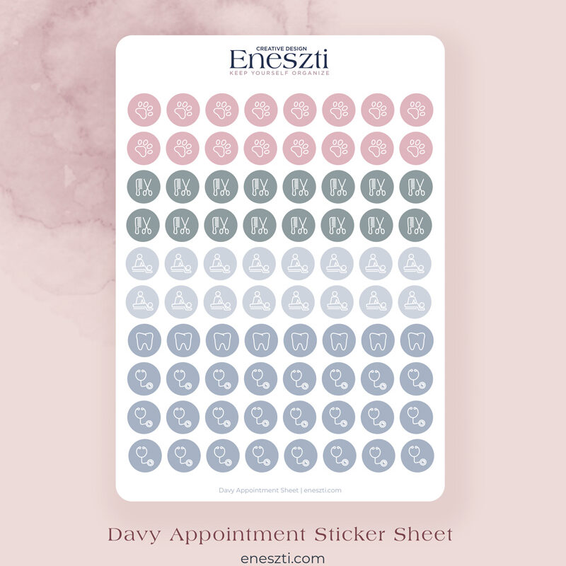 Davy Appointment Sticker Sheet